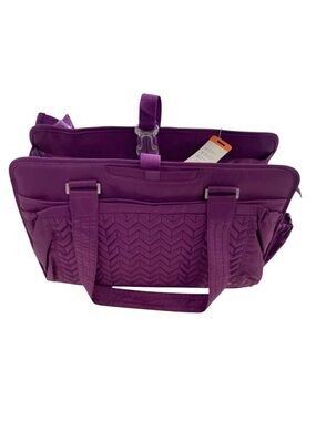 Lug Caboose Plum Diaper/Travel/Carry-On Bag With Quilted Design & Multiple Compa